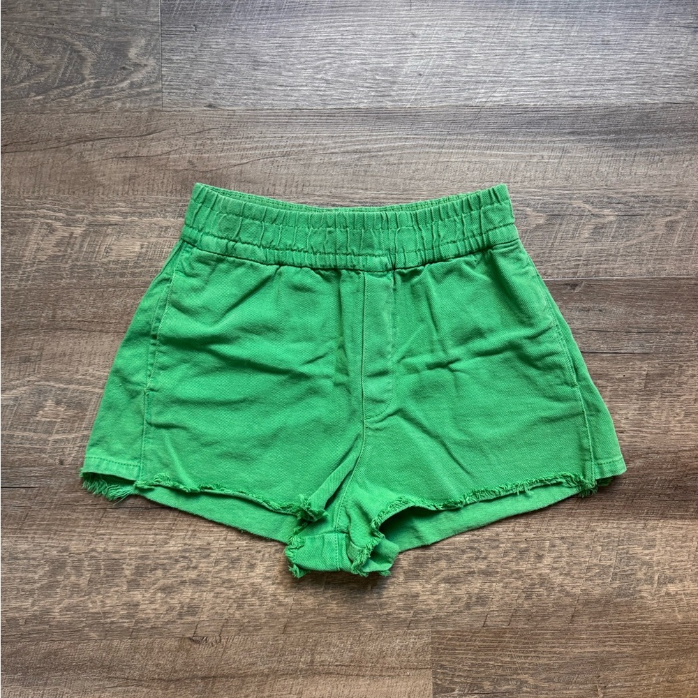 Zara High Waist Green Shorts